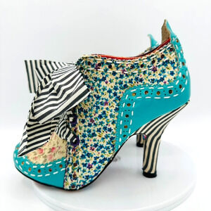 Irregular Choice‎ Abigail's 3rd Party Boots EUR 38 Blue Cottage Victorian Avant